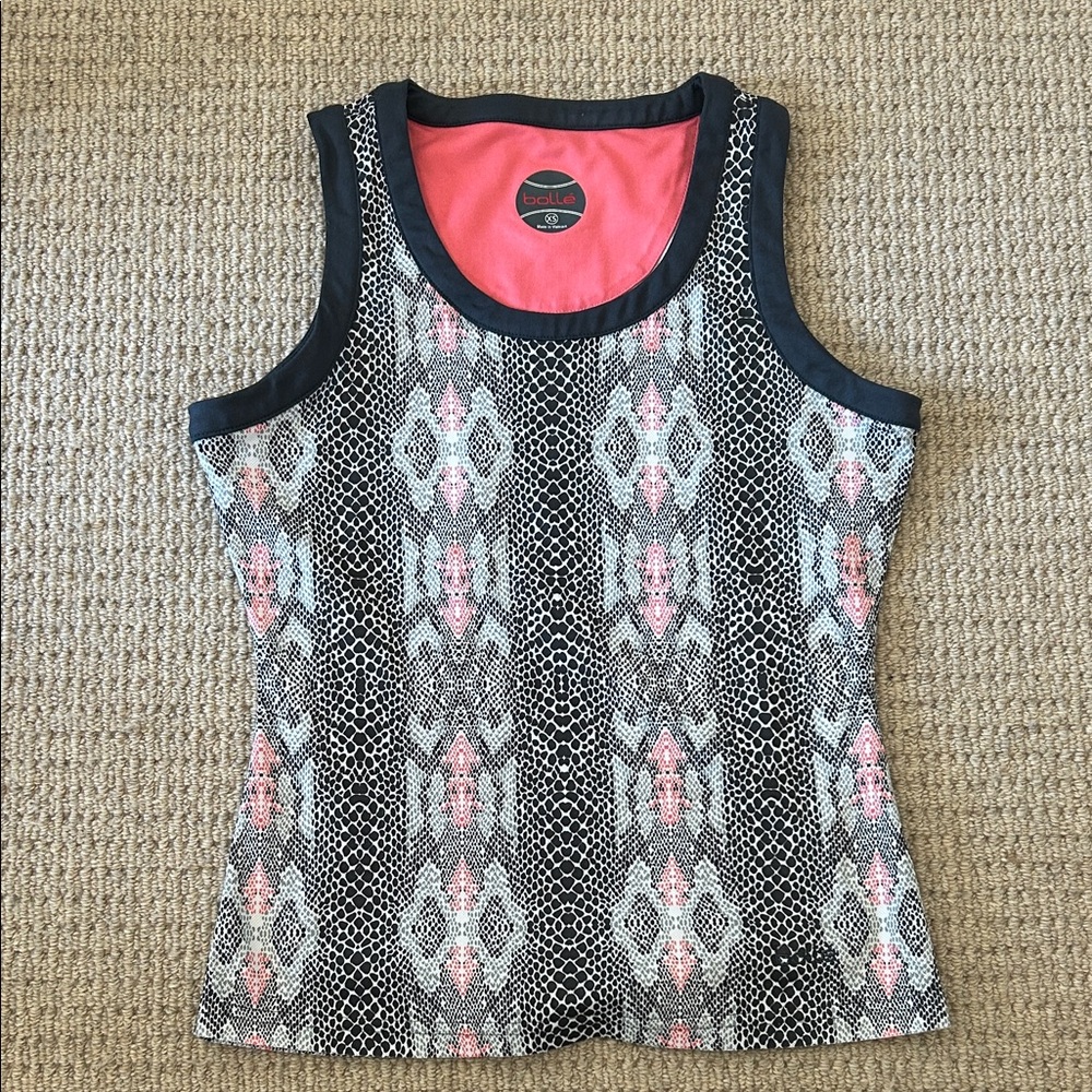 Bolle Women’s Snake Print Tennis Tank Top Size XS